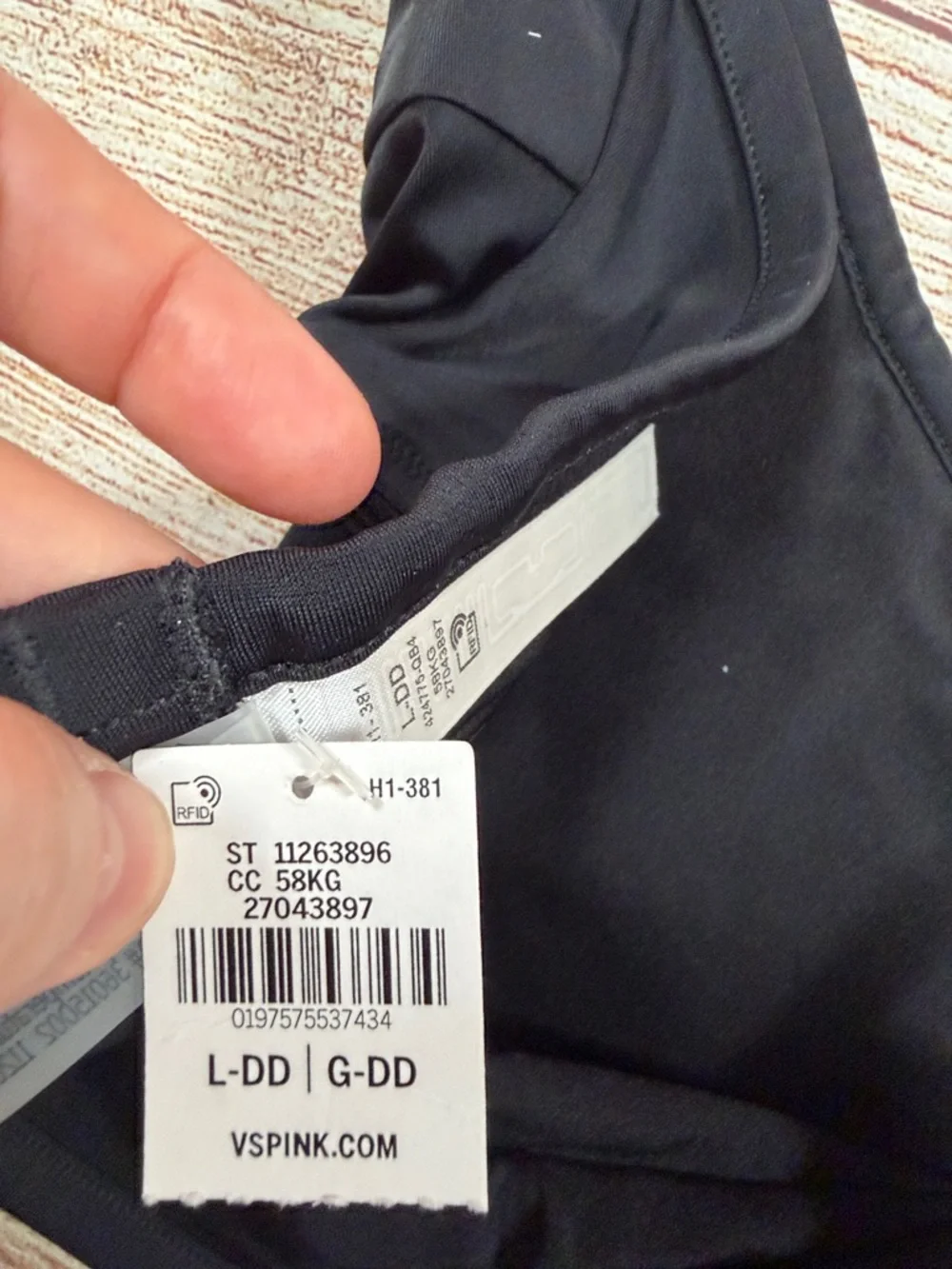NWT Frankie's Bikinis by PINK Black Sporty Bandeau Halter‎ Swim Top